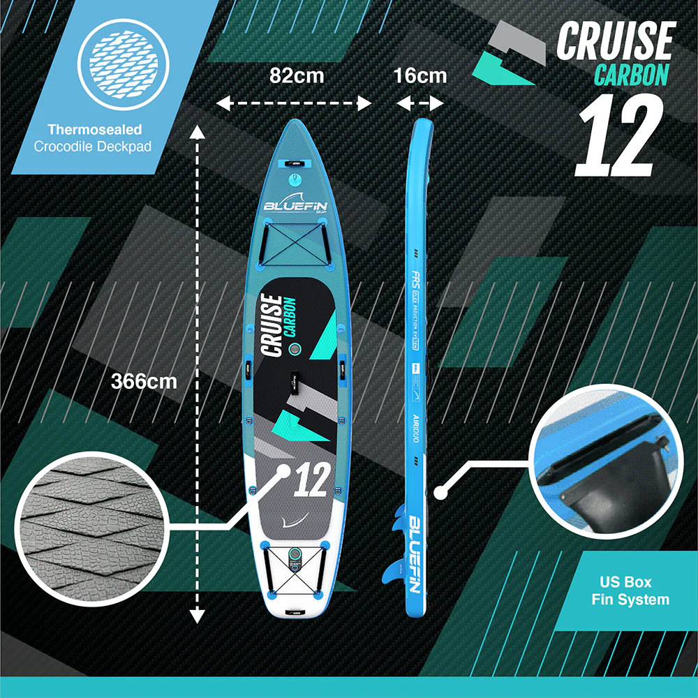 Carbon 12' Inflatable SUP Paddleboard - Image 2